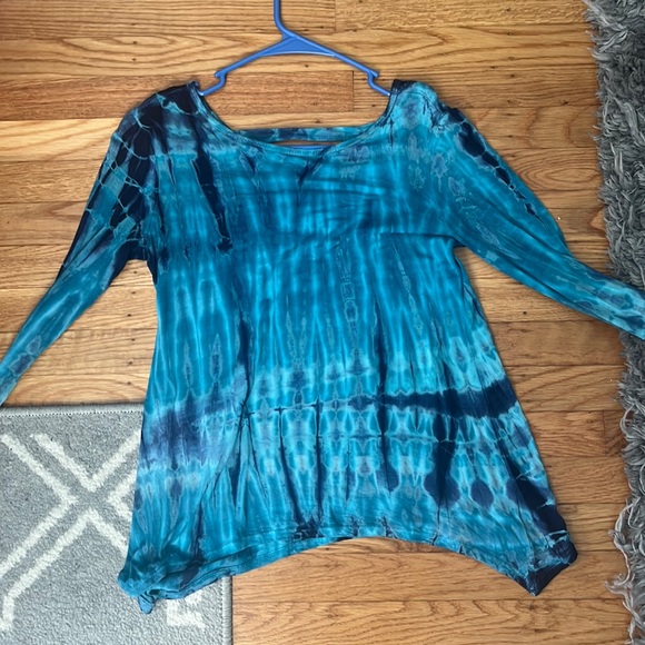 Tie Dye Soft and Silky Long Sleeved  Top - Picture 1 of 2